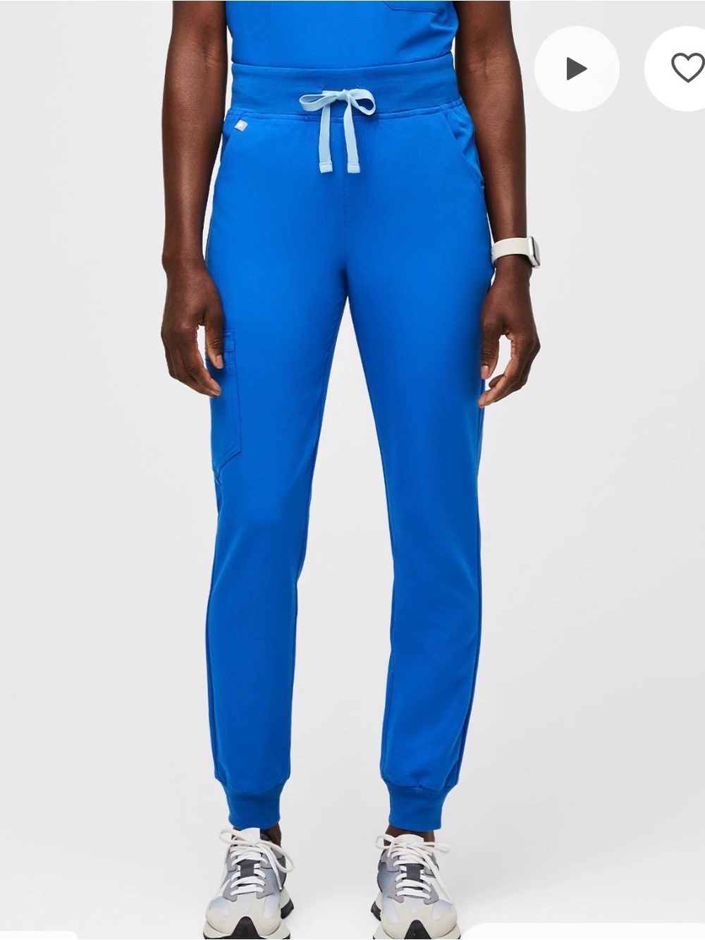 Figs Rafaela High Rise Jogger Pant in Royal Blue